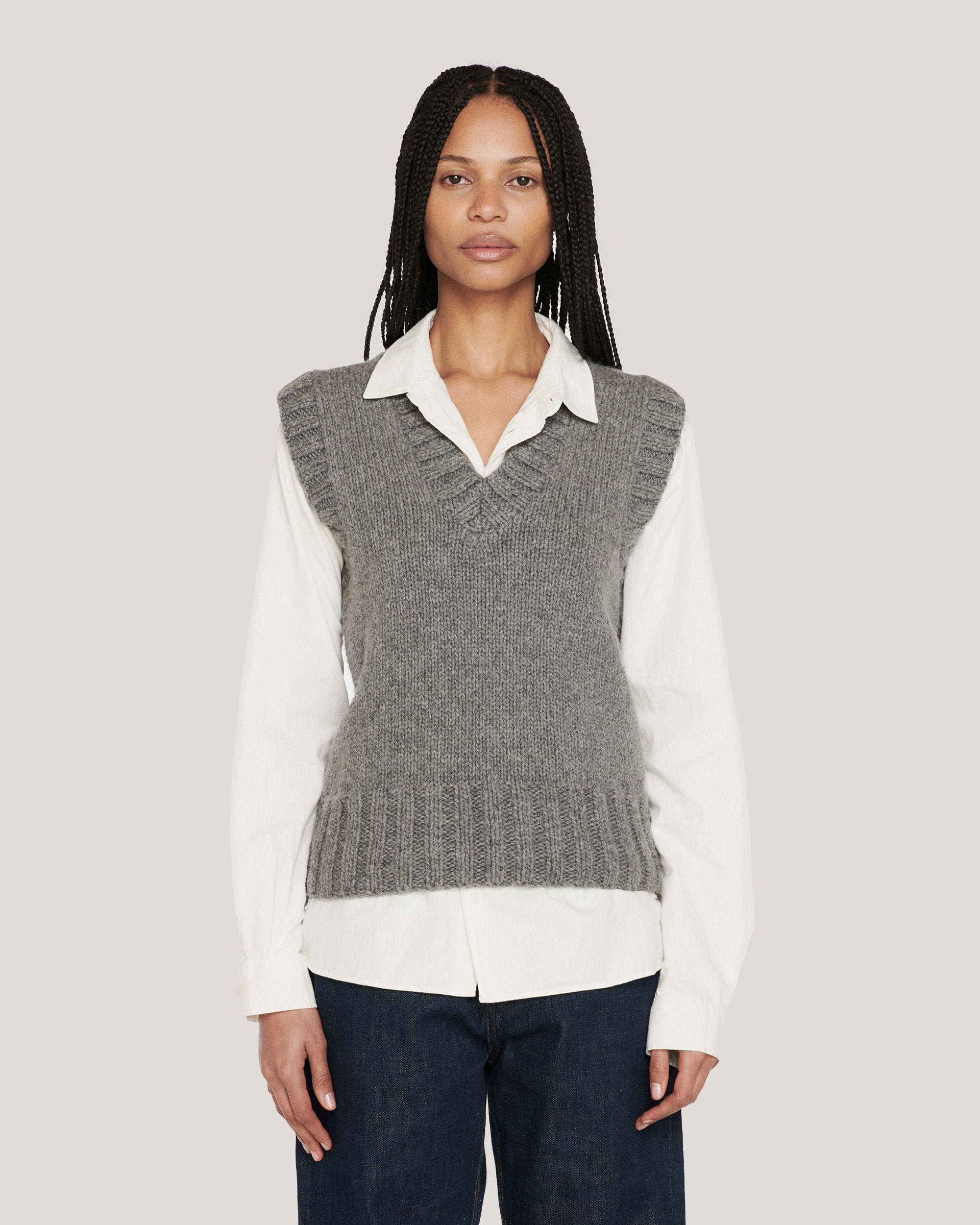 Gray sweater vest best sale